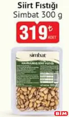 SİMBAT SİİRT FISTIĞI 300 G fiyat ve kampanya bilgisi